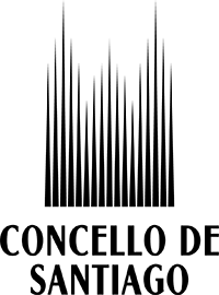 Logo negro Concello de Santiago